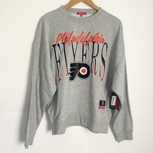 Mitchell & Ness Womens Philadelphia Flyers Crew Sweatshirt Size Large